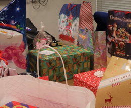 An image of gifts donated by council staff