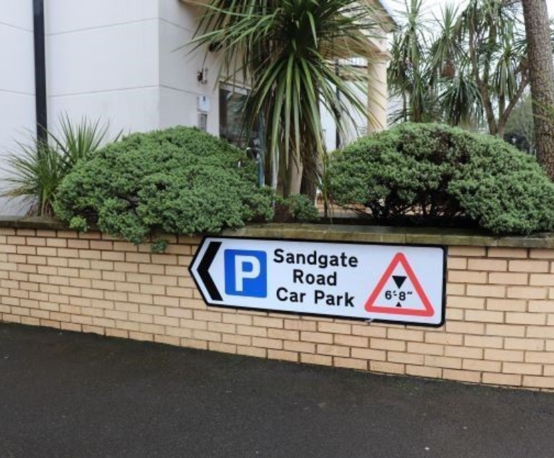 An image of Sandgate Road Car Park entrance